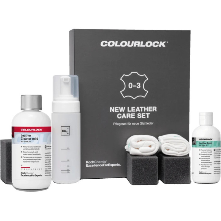 COLOURLOCK New Leather Care Set — набор для ухода за новой гладкой кожей, 100 мл + 250 мл