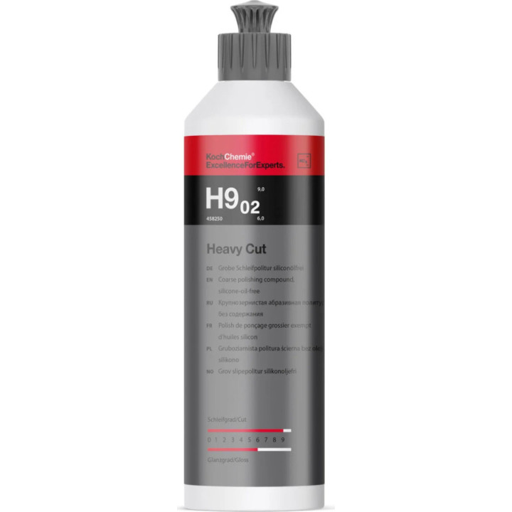 Koch-Chemie Heavy Cut H9.02 — tugeva lõikega poleerimispasta, 250 ml