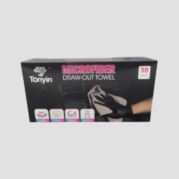 Tonyin Ceramic Coating Microfibre Draw-Out Towel TF04B — 30 × 30 см, 220 GSM