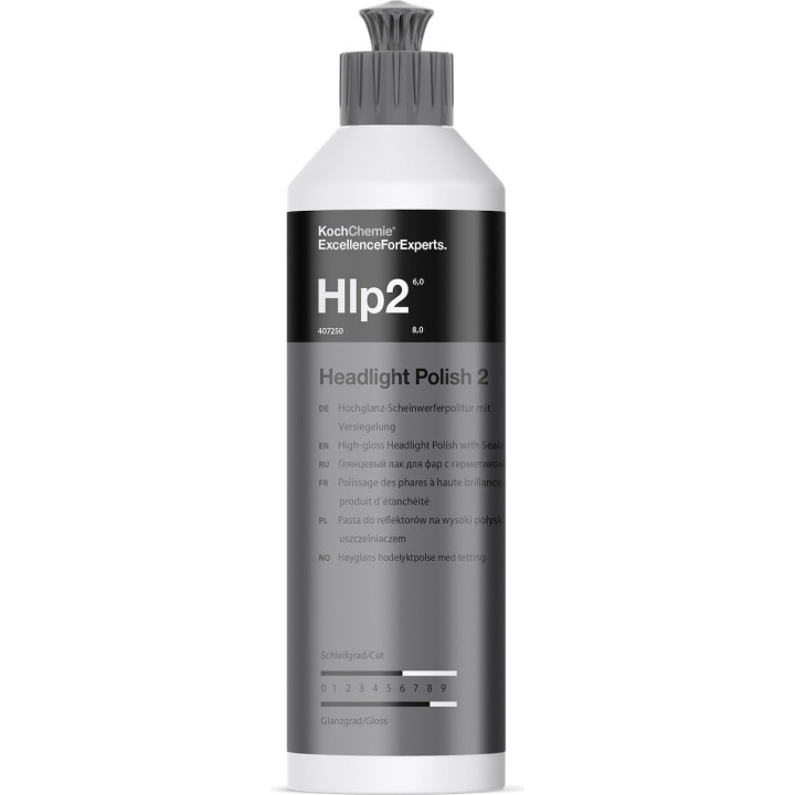 Koch-Chemie Headlight Polish 2 — kaitseefektiga esitulede, 250 ml