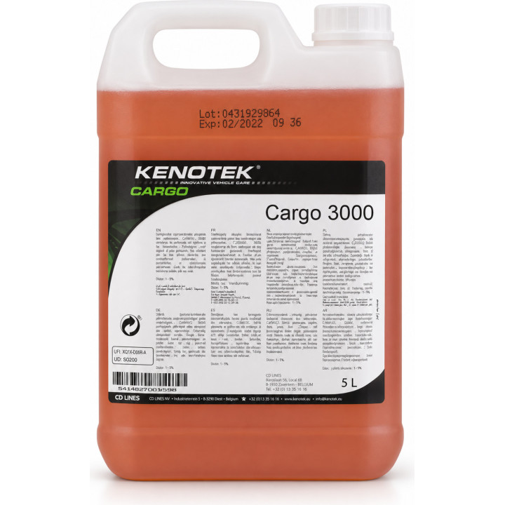 Kenotek CARGO 3000 — concentrated alkaline pre-wash cleaner, 5 l
