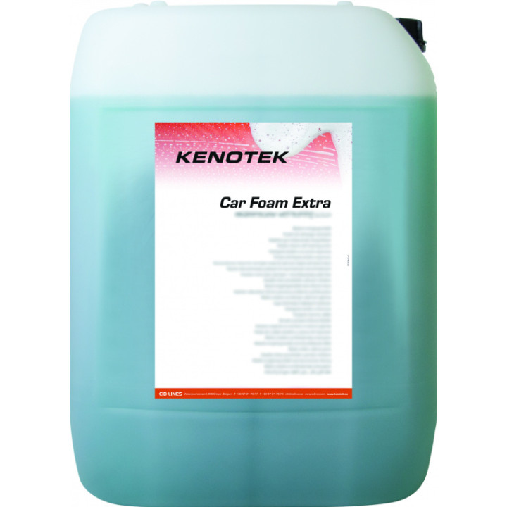 Kenotek CAR FOAM EXTRA — pH-neutral foaming car shampoo with green apple fragrance, 20 l