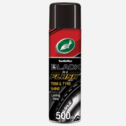 Turtle Wax Black in a Flash — rehvi- ja plastihooldus, 500 ml