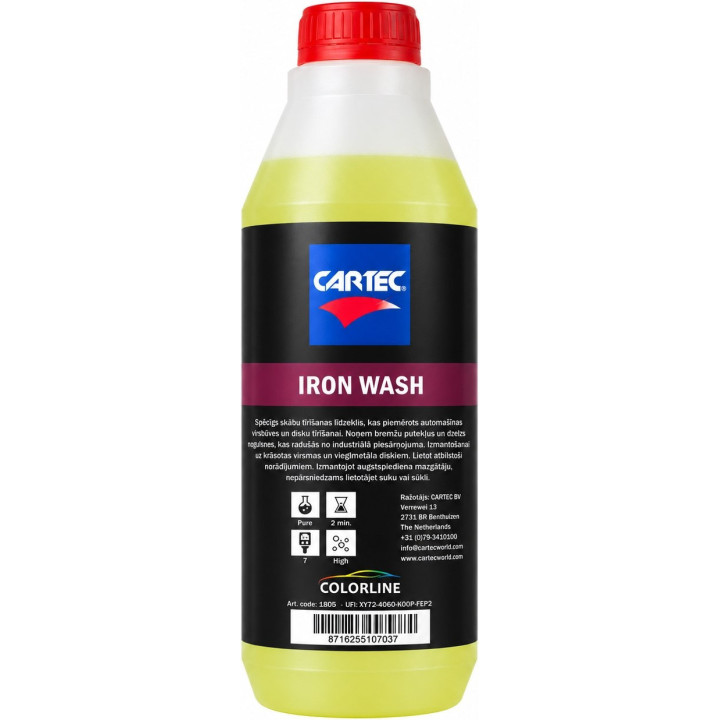 Cartec Iron Wash — pH-neutraalne rauaosakeste eemaldaja, 1 l