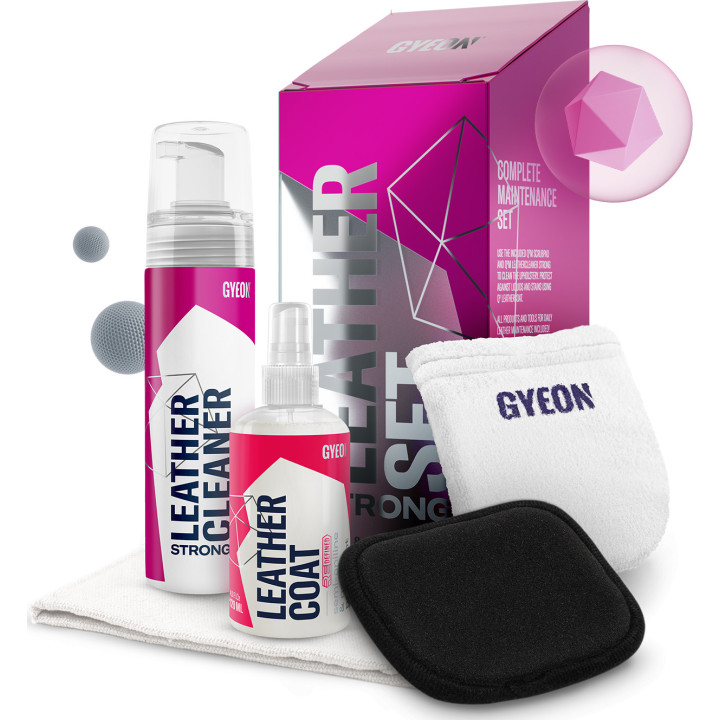 GYEON Q²M LeatherSet Strong — комплект для очистки и защиты кожи, 200 мл