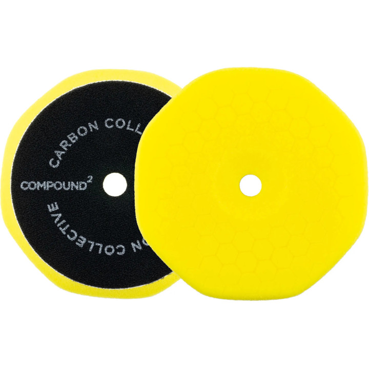 Carbon Collective HEX putu pulēšanas disks — 5 collas / 125 mm, Compound 2 dzeltens