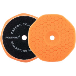 Carbon Collective HEX putų poliravimo padas — 5 coliai / 125 mm, Polishing 3 oranžinis