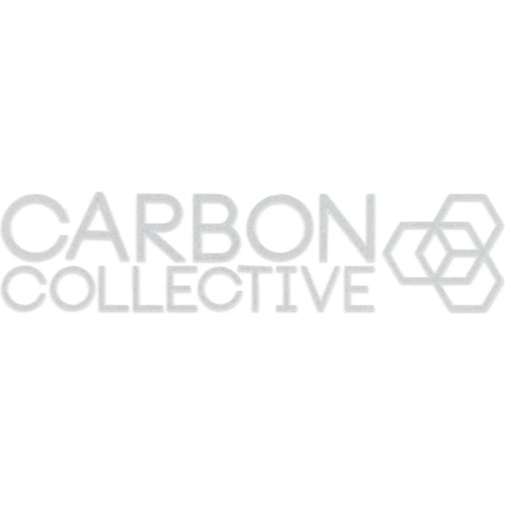 Carbon Collective salona loga uzlīme — matēta stikla
