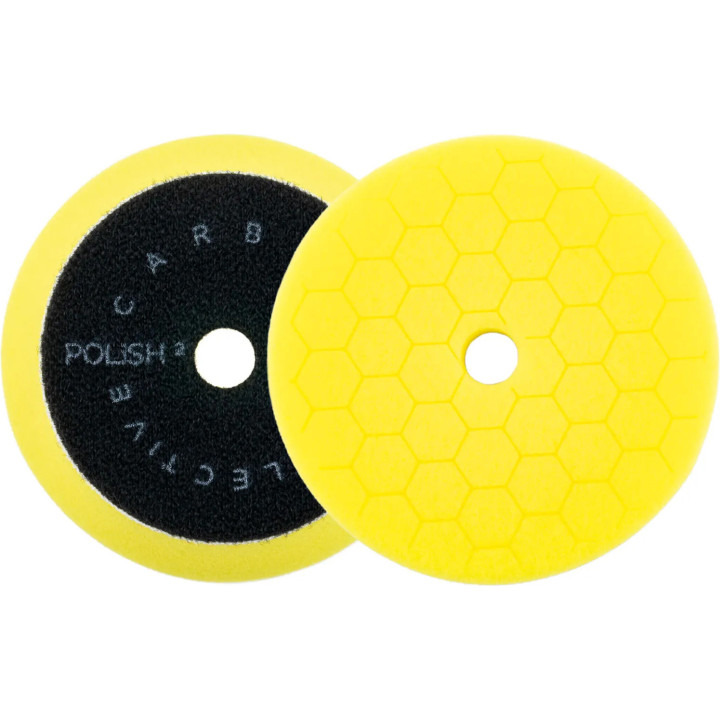 Carbon Collective HEX Foam Polishing Pad — 3 in / 80 mm, Compound 2, Yellow