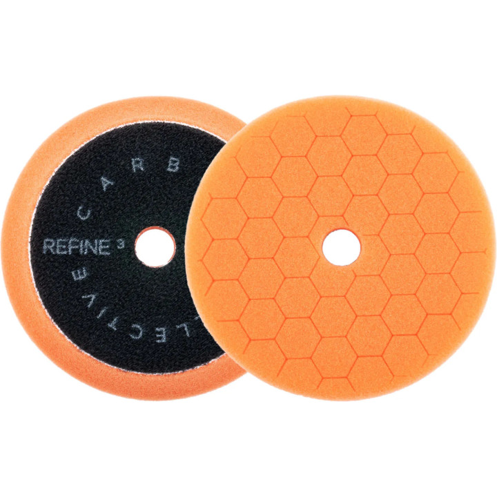 Carbon Collective HEX Foam Polishing Pad — 3 in / 80 mm, Polishing 3, Orange
