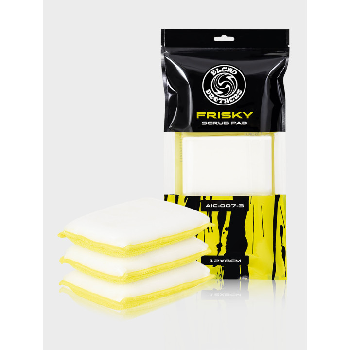 Blend Brothers FRISKY — dvipusės salono valymo scrub pad kempinėlės, 3 vnt.