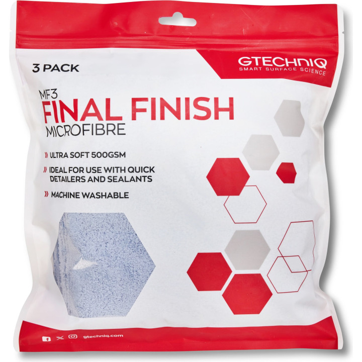 Gtechniq MF3 Triple Pack of Final Finish Microfibre towles — средство для ухода за автомобилем