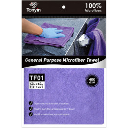 Tonyin TF01 General-Purpose Microfiber Towel — 40 × 60 cm, 400 GSM