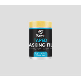 Tonyin Taped Masking Film — maalriteibiga kaitsekile värvimiseks, 55 / 110 / 150 / 180 cm × 33 m