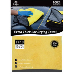 Tonyin TF10 Coral Velvet Cleaning & Drying Towel — puhastus- ja kuivatusrätik, 60 × 90 cm, 800 g/m²