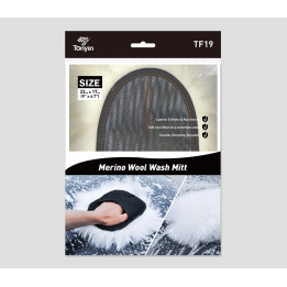 Tonyin TF19 Wool Wash Mitt — auto pesukinnas, 23 × 17 cm