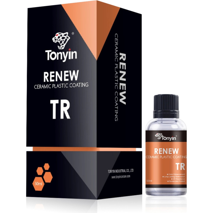Tonyin Renew Ceramic Plastic Coating — värvimata plastdetailide kate, 50 ml