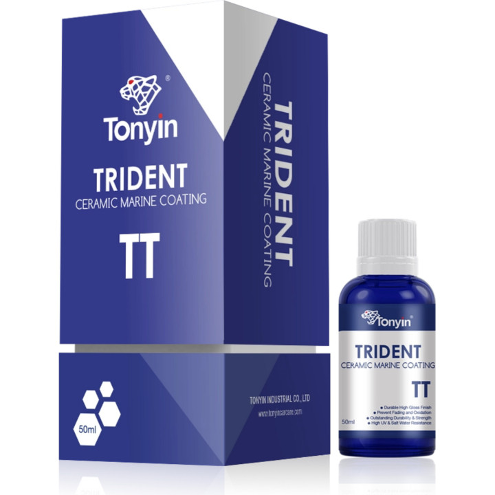 Tonyin Trident Ceramic Marine Coating — paadivärvile ja gelcoat-pinnale, 50 ml