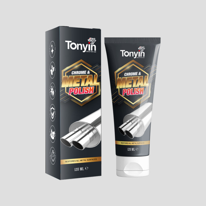 Tonyin Chrome & Metal Polish — kroomi ja metalli poleerimisvahend, 120 ml