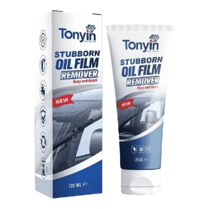 Tonyin Stubborn Oil Film Remover — klaasi õlikile eemalduspasta, 120 ml