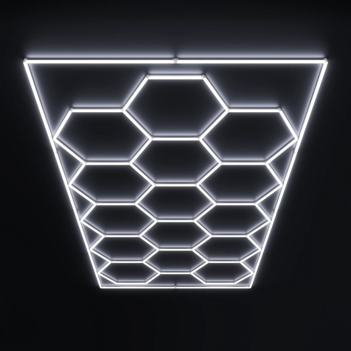 Tonyin TT47 — шестиугольный LED-комплект освещения для детейлинга, 2433 × 4840 мм