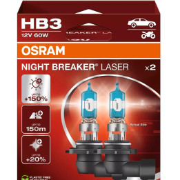 OSRAM NIGHT BREAKER LASER HB3 — halogen headlight bulb, 2 pc
