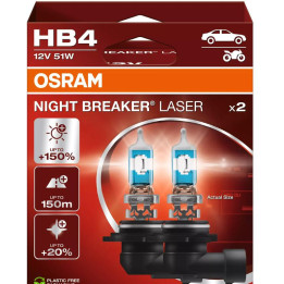 OSRAM NIGHT BREAKER LASER HB4 — halogen headlight bulb, 2 pc