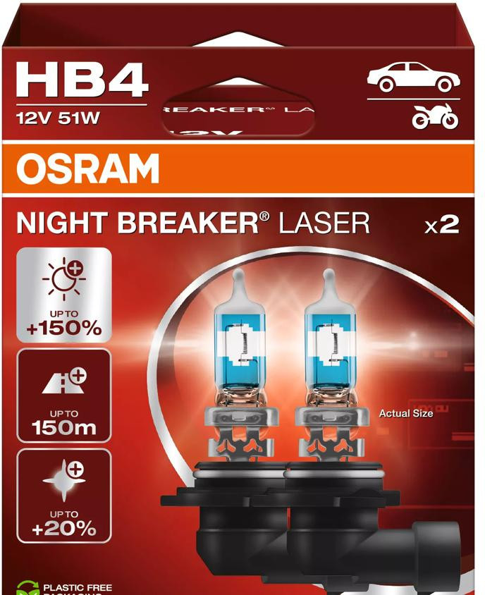 OSRAM NIGHT BREAKER LASER HB4 —