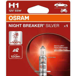 OSRAM NIGHT BREAKER SILVER H1 — halogen headlight bulb, 1 pc