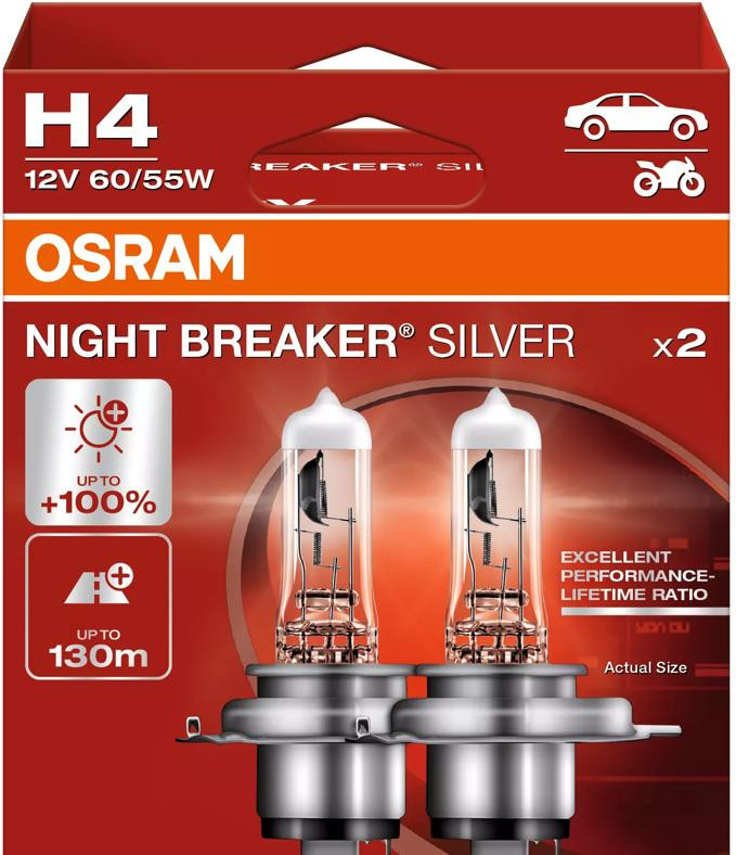 OSRAM NIGHT BREAKER SILVER H4 —