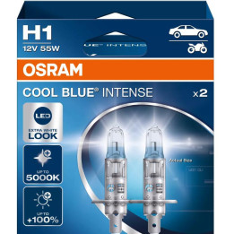 OSRAM COOL BLUE INTENSE H1 — halogeninė priekinio žibinto lemputė, 2 vnt.