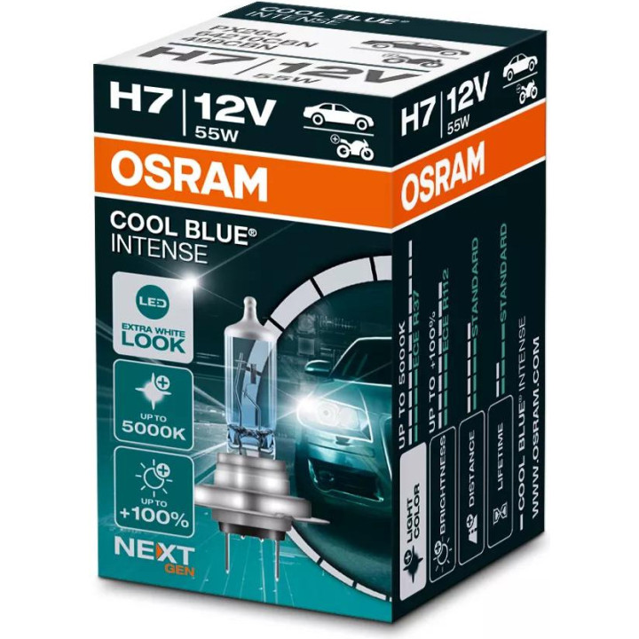 OSRAM COOL BLUE INTENSE H7 — галогенная лампа головного света, 1 шт.