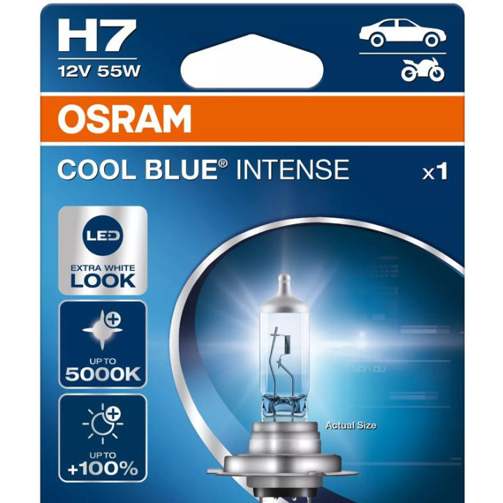 OSRAM COOL BLUE INTENSE H7 — halogeen-esilaterna pirn, 1 tk
