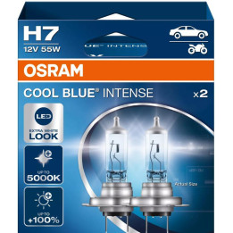 OSRAM COOL BLUE INTENSE H7 — halogēnā priekšējo lukturu spuldze, 2 gab.