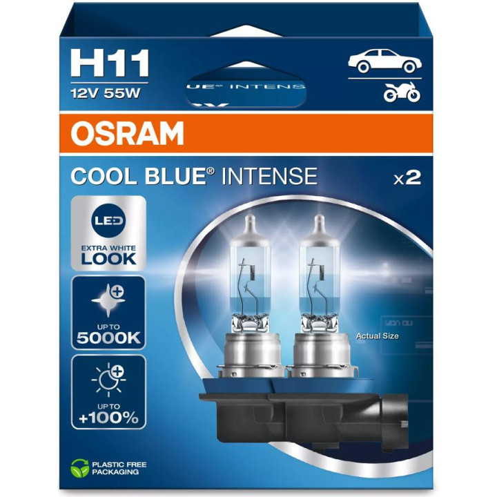 OSRAM COOL BLUE INTENSE H11 — галогенная лампа головного света, 2 шт.