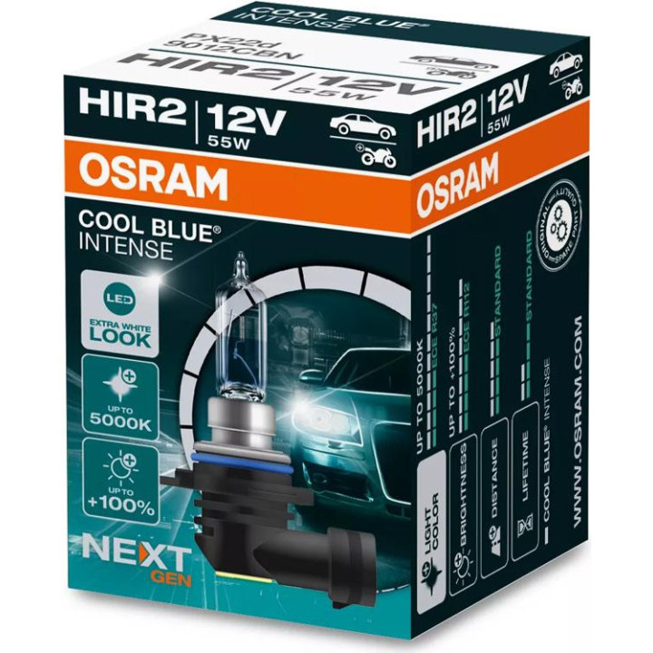 OSRAM COOL BLUE INTENSE HIR2 — halogen headlight bulb, 1 pc