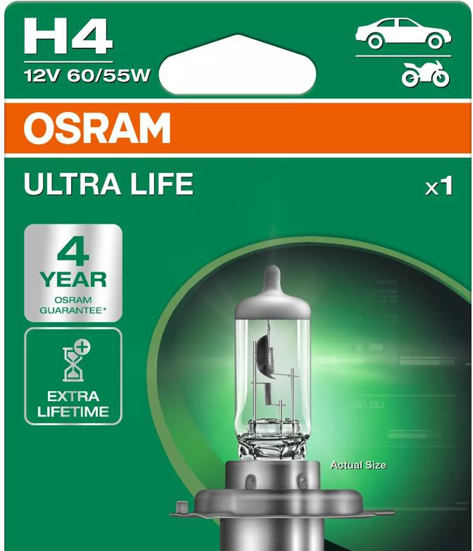 OSRAM ULTRA LIFE H4 — halogēnā