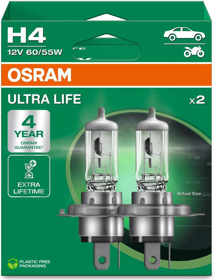OSRAM ULTRA LIFE H4 — halogēnā