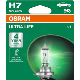 OSRAM ULTRA LIFE H7 — галогенная лампа головного света, 1 шт.