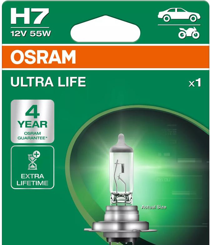 OSRAM ULTRA LIFE H7 — halogēnā