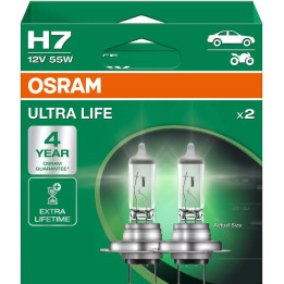 OSRAM ULTRA LIFE H7 — halogen headlight bulb, 2 pc