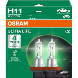 OSRAM ULTRA LIFE H11 — halogen headlight bulb, 2 pc