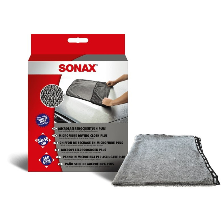 SONAX PROFILINE mikropluošto džiovinimo šluostė PLUS, 80 × 50 cm, 520 g/m², 1 vnt. — SX04512000