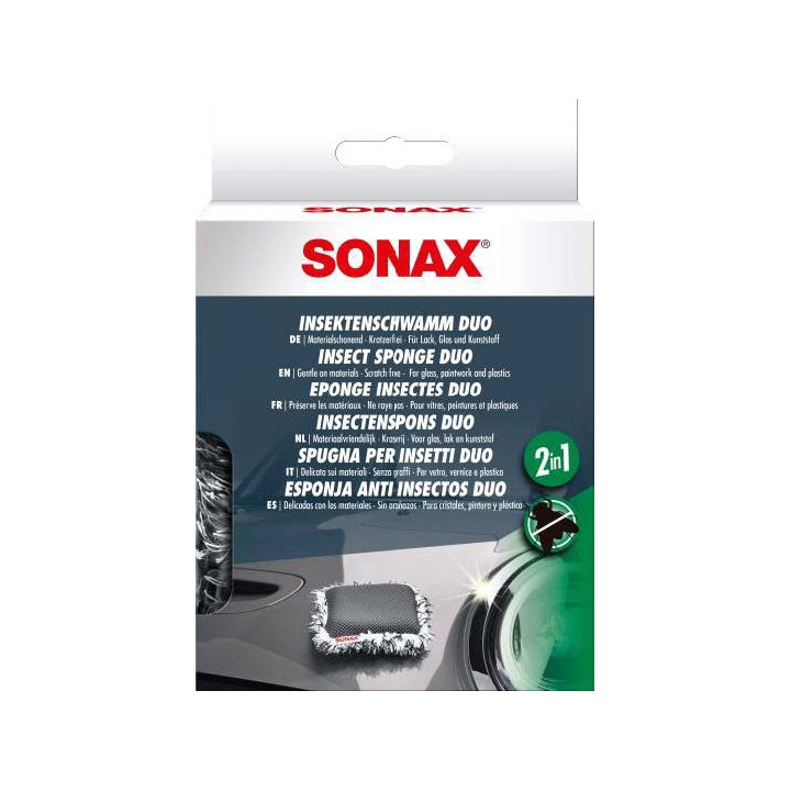 Двусторонняя губка SONAX для удаления следов насекомых, 1 шт. — SX04272000