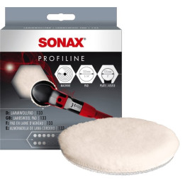SONAX PROFILINE Lambswool Pad 133 mm for 125 mm backing plate, 1 pc — SX04931410