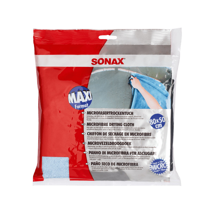 SONAX Microfibre Drying Cloth, 80 × 50 cm — article 04508000