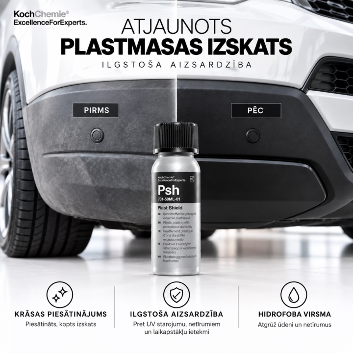 Koch-Chemie Plast Shield Psh plastiko danga, 50 ml — brošiūros iliustracija; nereiškia papildomos komplektacijos