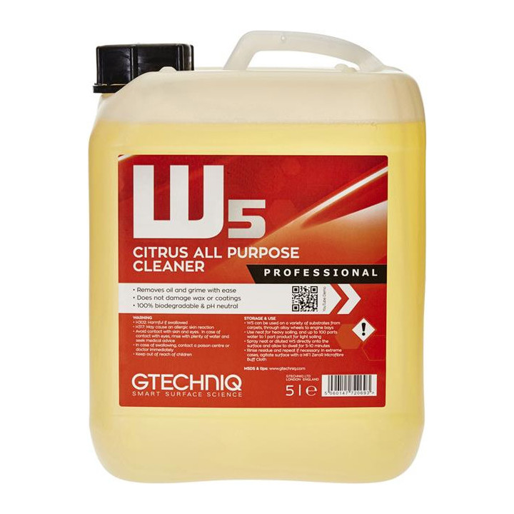 Gtechniq W5 Citrus All Purpose Cleaner — 5 L canister