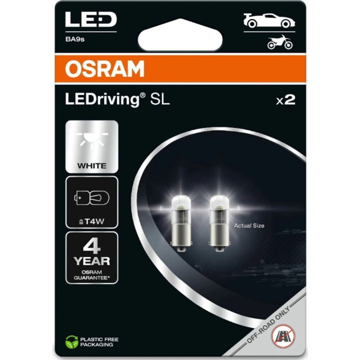 OSRAM LEDriving SL T4W — Bekelės automobilinė LED lemputė, 2 vnt.