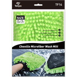 Tonyin Chenille Microfiber Wash Mitt — šenill-mikrokiust pesukinnas
